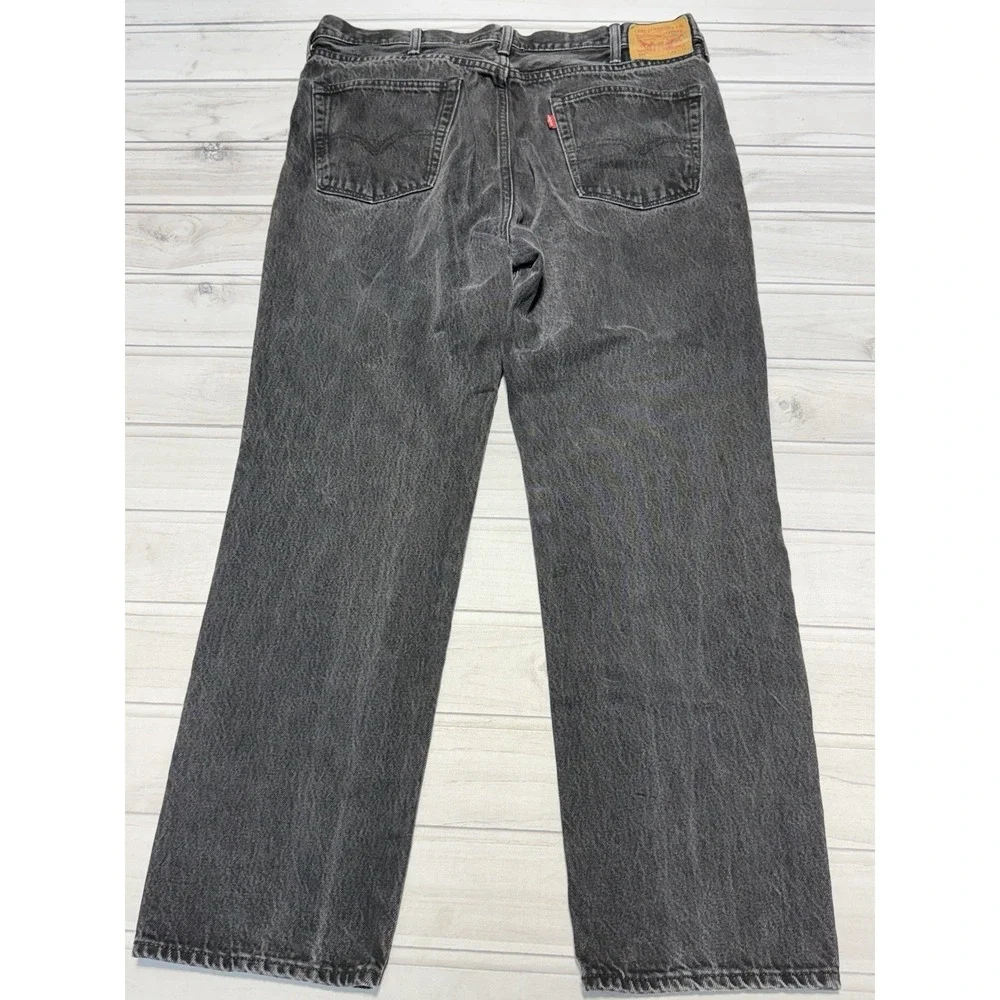 Levis 541 Jeans Mens 38x30 Black White Oak Cone Denim Selvedge Made in USA